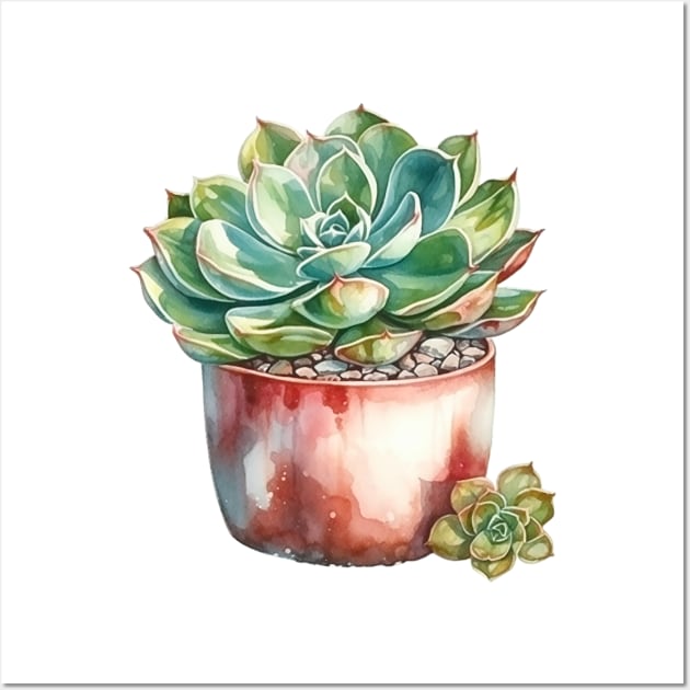 Succulents In Pot Wall Art by get2create